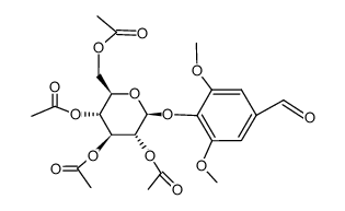 3,5-dimethoxy-4-(2',3',4',6'-tetra-O-acetyl-β-D-glucopyranosyloxy)benzaldehyde结构式