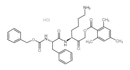 Z-Phe-Lys-2,4,6-trimethylbenzoyloxy-methylketone trifluoroacetate salt结构式