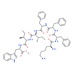 lysyl-phenylalanyl-phenylalanyl-phenylalanyl-isoleucyl-isoleucyl-tryptophyl methyl ester结构式