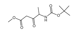 (+/-)-methyl 4-(t-butyloxycarbonyl)amino-3-oxopentanoate结构式