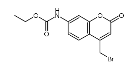 4-bromomethyl-7-carboethoxyaminocoumarin结构式