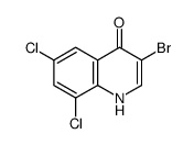 3-Bromo-6,8-dichloro-4-hydroxyquinoline结构式