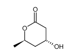 (4R,6R)-4-hydroxy-6-methyltetrahydro-2H-pyran-2-one结构式