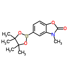 3-methyl-5-(4,4,5,5-tetramethyl-1,3,2-dioxaborolan-2-yl)benzo[d]oxazol-2(3H)-one Structure