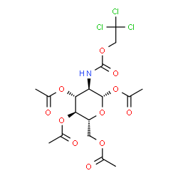 1,3,4,6-四-O-乙酰基-2-脱氧-2-(2,2,2-三氯乙氧)-β-D-吡喃葡萄糖结构式