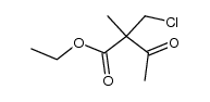 ethyl 2-(chloromethyl)-2-methyl-3-oxobutanoate Structure
