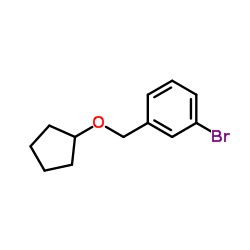 1-Bromo-3-[(cyclopentyloxy)methyl]benzene结构式