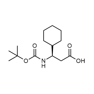 (R)-3-((tert-Butoxycarbonyl)amino)-3-cyclohexylpropanoicacid Structure