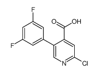 2-chloro-5-(3,5-difluorophenyl)pyridine-4-carboxylic acid结构式