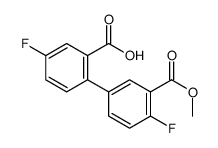 5-fluoro-2-(4-fluoro-3-methoxycarbonylphenyl)benzoic acid结构式