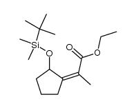 (Z)-ethyl 2-(2-((tert-butyldimethylsilyl)oxy)cyclopentylidene)propanoate Structure