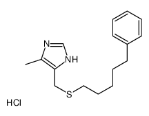 5-methyl-4-(5-phenylpentylsulfanylmethyl)-1H-imidazole,hydrochloride Structure