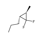 trans-1,1-Difluoro-2-methyl-3-propylcyclopropane结构式