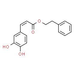 (Z)-3-(3,4-Dihydroxyphenyl)propenoic acid 2-phenylethyl ester structure