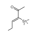 (Z)-3-trimethylstannyl-3-hexene-2-one结构式