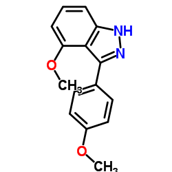 4-Methoxy-3-(4-methoxyphenyl)-1H-indazole结构式