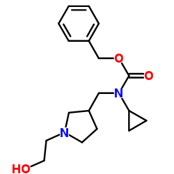 Benzyl cyclopropyl{[1-(2-hydroxyethyl)-3-pyrrolidinyl]methyl}carbamate Structure