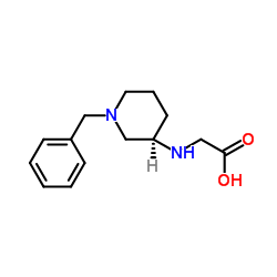 N-[(3R)-1-Benzyl-3-piperidinyl]glycine Structure