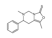 5,6,7,8-Tetrahydro-1,6-dimethyl-7-phenyloxazolo<3,4-c>pyrimidine-3-thione结构式
