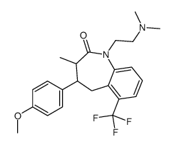 1-[2-(dimethylamino)ethyl]-4-(4-methoxyphenyl)-3-methyl-6-(trifluoromethyl)-4,5-dihydro-3H-1-benzazepin-2-one Structure
