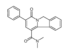 N,N-dimethyl-4-oxo-3-phenyl-6H-pyrido[2,1-a]isoindole-1-carboxamide结构式