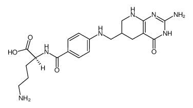 N(alpha)-(5-deaza-5,6,7,8-tetrahydropteroyl)ornithine结构式
