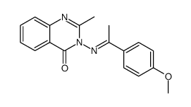 3-[1-(4-Methoxy-phenyl)-eth-(E)-ylideneamino]-2-methyl-3H-quinazolin-4-one Structure