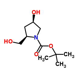 (2R,4R)-TERT-BUTYL 4-HYDROXY-2-(HYDROXYMETHYL)PYRROLIDINE-1-CARBOXYLATE structure