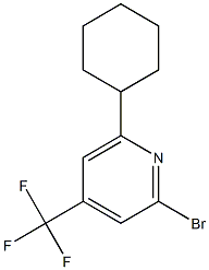 2-Bromo-6-cyclohexyl-4-trifluoromethyl-pyridine Structure