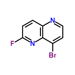 8-溴-2-氟-1,5-二氮杂萘结构式