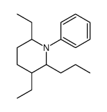 3,6-diethyl-1-phenyl-2-propylpiperidine Structure