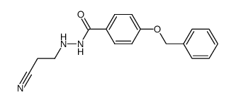 1-<4-(benzyloxy)benzoyl>-2-(cyanoethyl)hydrazine结构式