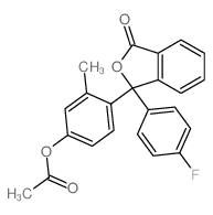1(3H)-Isobenzofuranone,3-[2-(acetyloxy)-4-methylphenyl]-3-(4-fluorophenyl)-结构式