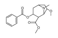 methyl 3-benzoyloxy-7-methoxy-8-methyl-8-azabicyclo(3.2.1)octane-2-carboxylate structure