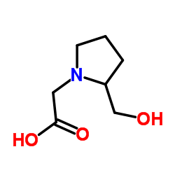[2-(Hydroxymethyl)-1-pyrrolidinyl]acetic acid结构式