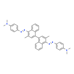 4,4'-Bis(4-dimethylaminophenylazo)-3,3'-dimethyl-1,1'-binaphthalene Structure