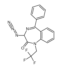 3-Azido-2-oxo-5-phenyl-1-(2,2,2-trifluoroethyl)-2,3-dihydro-1H-benzo[e][1,4]diazepine Structure