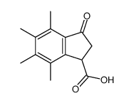 4,5,6,7-tetramethyl-3-oxo-indan-1-carboxylic acid结构式