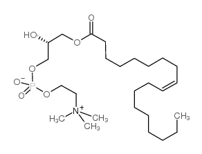 1-油酰基-2-羟基-sn-甘油-3-磷酸胆碱结构式