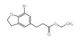 3-(7-溴-2,3-二氢苯并呋喃-5-基)丙酸乙酯结构式