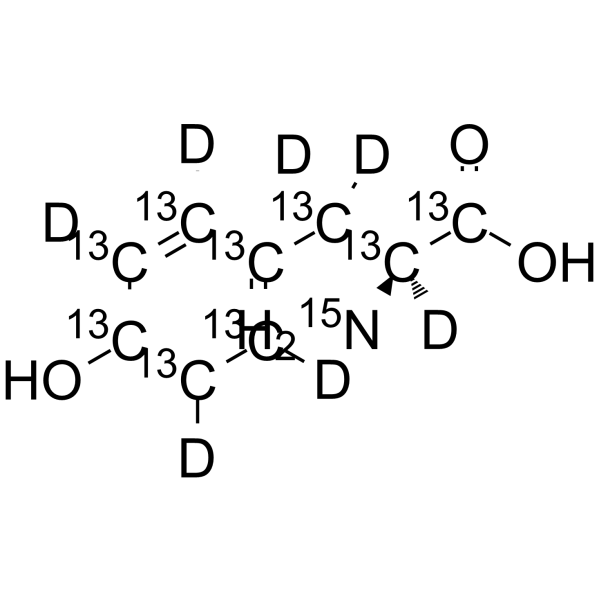 Metyrosine-13C9,d7,15N结构式