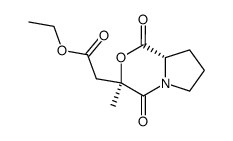 ethyl 2-((3R,8aS)-3-methyl-1,4-dioxohexahydro-1H-pyrrolo[2,1-c][1,4]oxazin-3-yl)acetate Structure