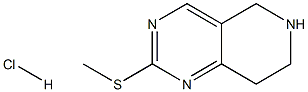 2-Methylsulfanyl-5,6,7,8-tetrahydro-pyrido[4,3-d]pyrimidine hydrochloride结构式