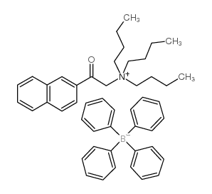 n-(2-[2-naphthyl]-2-oxo-ethyl)-n,n,n-tributylammonium tetraphenylborate结构式