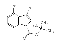 3,4-溴吲哚-1-羧酸叔丁酯结构式