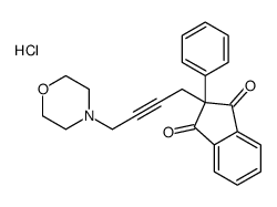 2-(4-morpholin-4-ylbut-2-ynyl)-2-phenylindene-1,3-dione,hydrochloride Structure