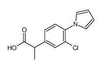 2-(3-chloro-4-pyrrol-1-ylphenyl)propanoic acid Structure