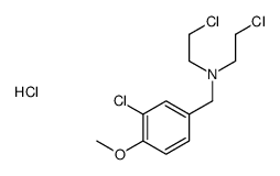 bis(2-chloroethyl)-[(3-chloro-4-methoxyphenyl)methyl]azanium,chloride Structure