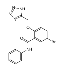 5-bromo-N-phenyl-2-(1H-tetrazol-5-ylmethoxy)-benzamide Structure