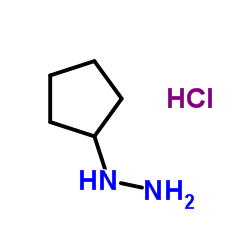 Cyclopentylhydrazine hydrochloride (1:1) structure